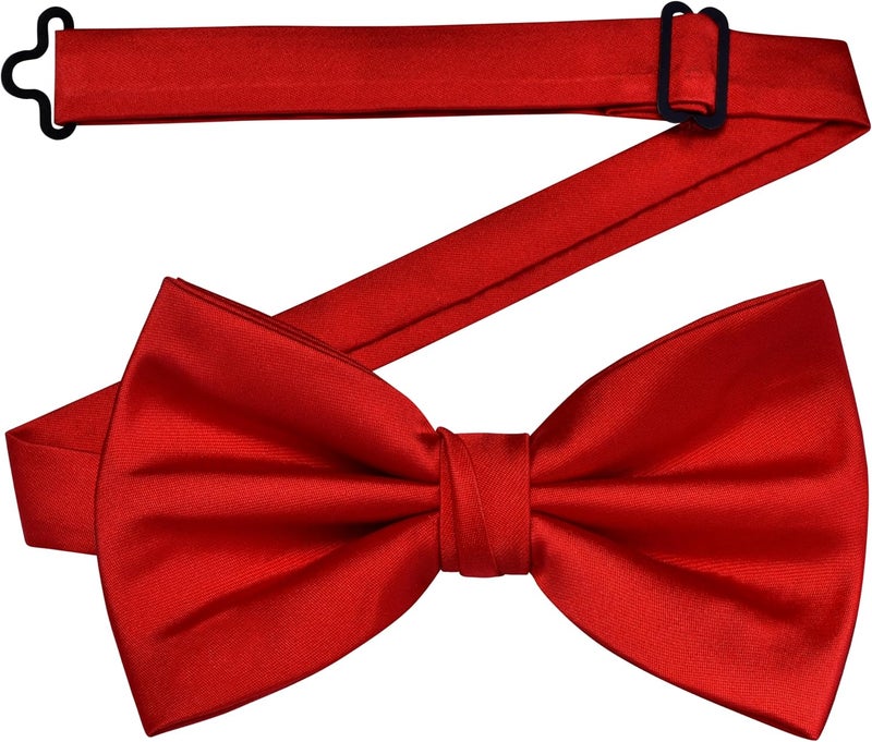 Branduce Mens Solid Color Adjustable Pre-tied Bow Tie for Men Party Wedding - Image 3